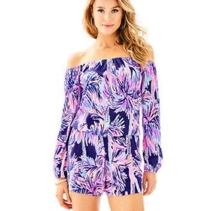 Lilly Pulitzer Lana Off the Shoulder romper NWT